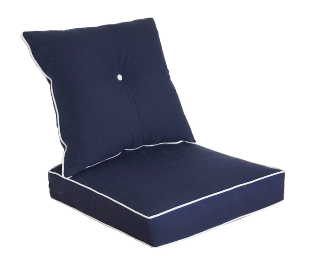 Navy deep 2025 seat outdoor cushions